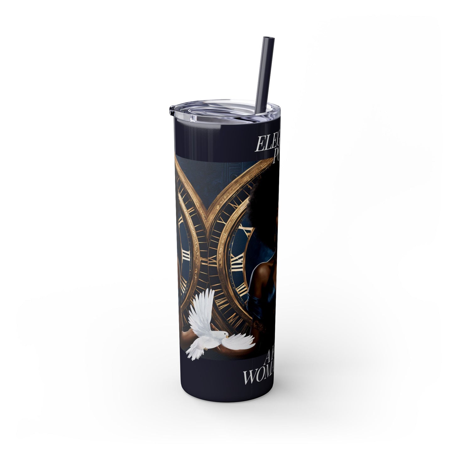 Elegance & Power.. A Finer Woman Hour Skinny Tumbler with Straw, 20oz