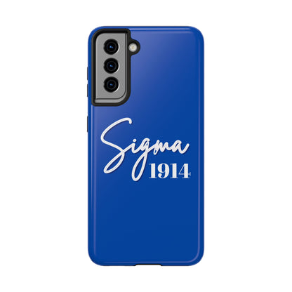 Phone Case -Sigma 1914 Fraternity White & Royal Blue