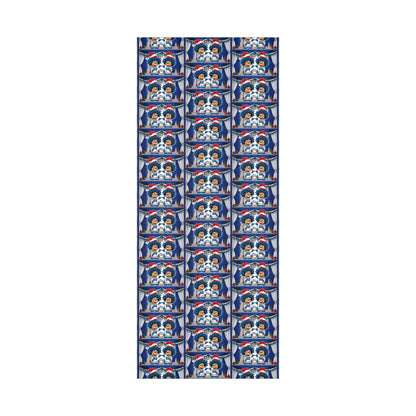 Wrapping Paper, Christmas Gift Wrap Papers with Sailor Santa Design, Nautical Holiday Decor, Festive Table Setting, DIY Gift