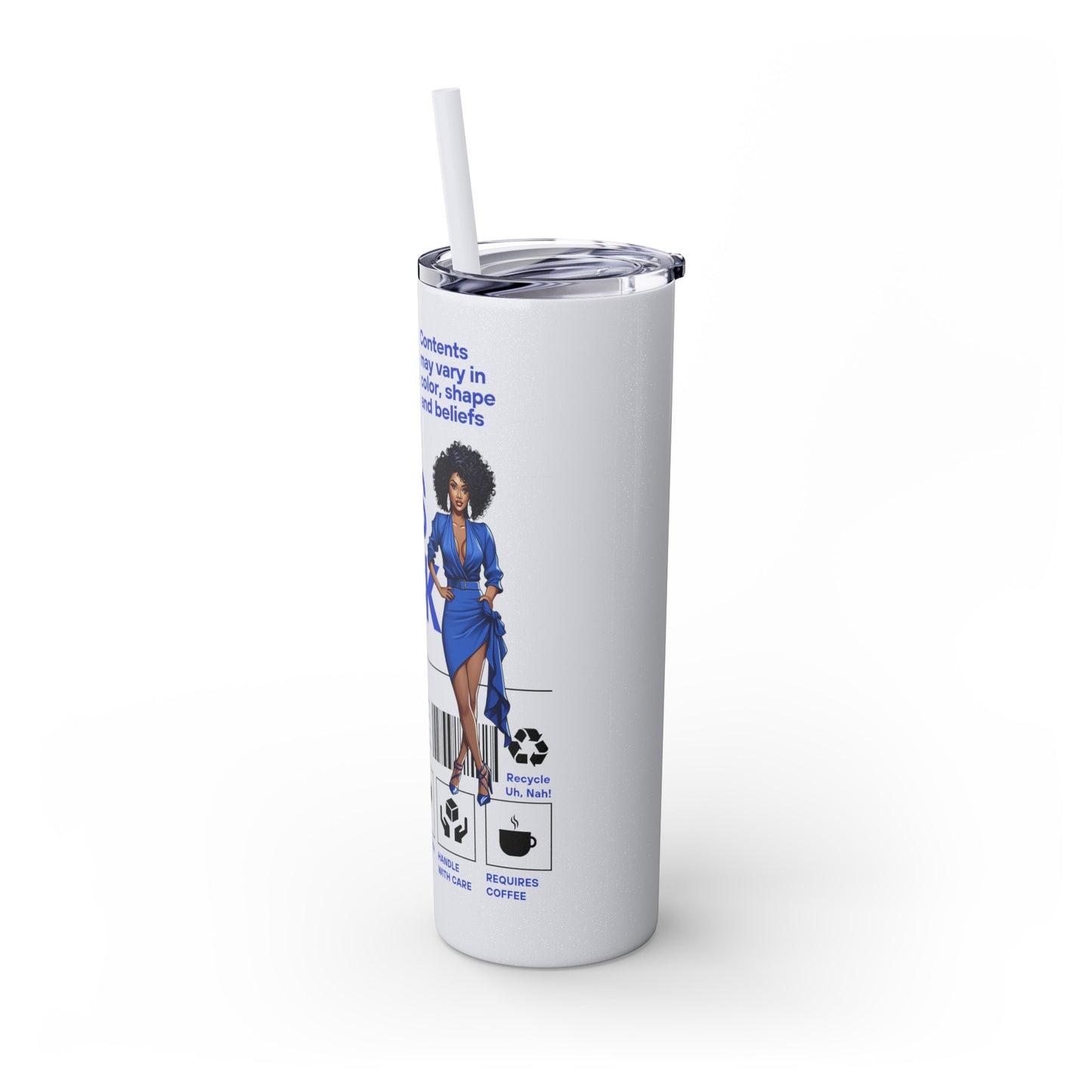 Boss Chick Skinny Tumbler with Straw, 20oz