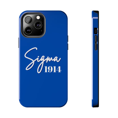 Phone Case -Sigma 1914 Fraternity White & Royal Blue