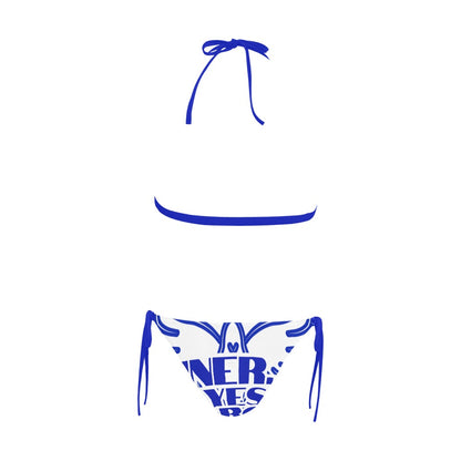 Finer Buckle Front Halter Bikini Swimsuit (Model S08)