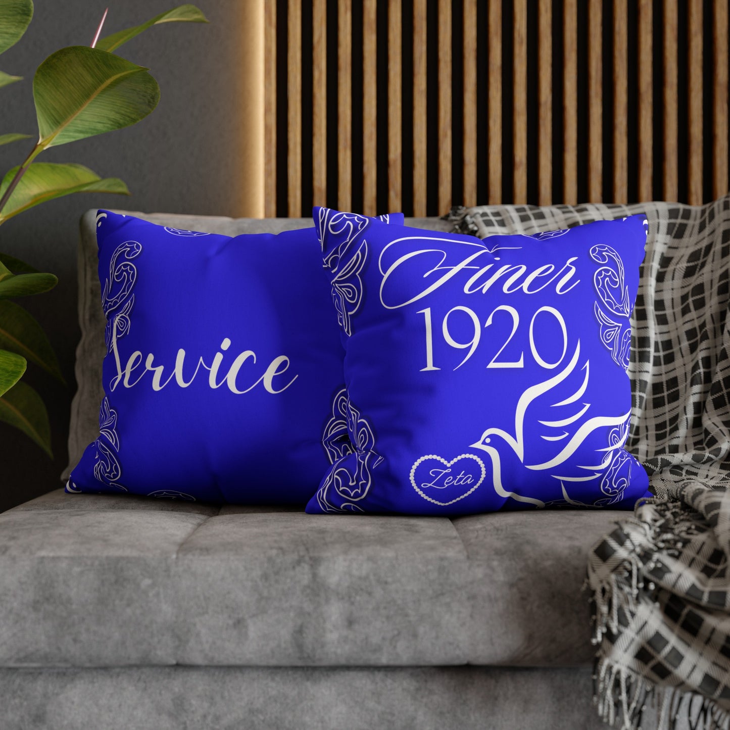 Service 1920 Faux Suede Square Pillowcase