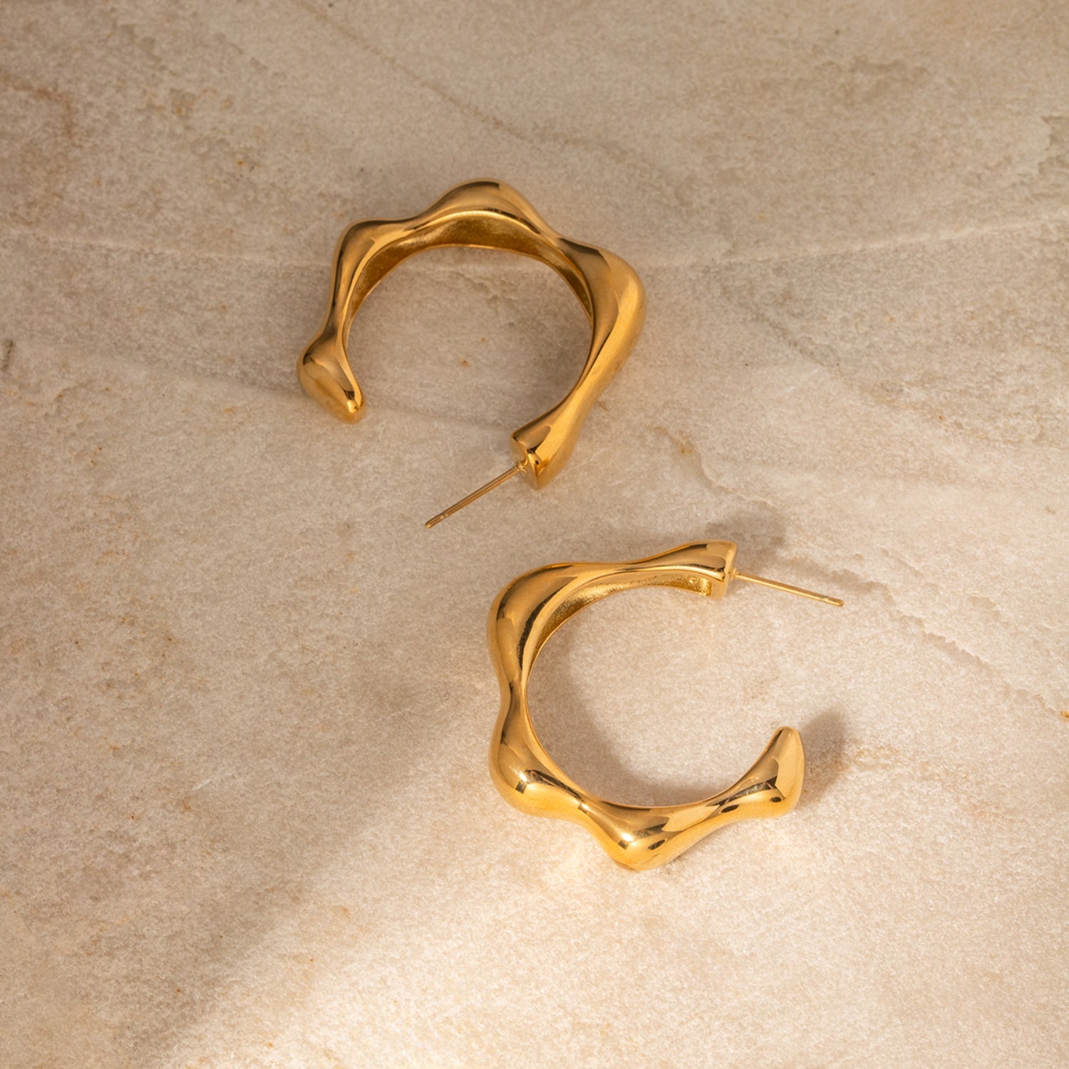 Stainless Steel C-Hoop Earrings-VMA Specialties Boutique