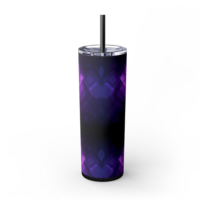 Purple Haze Skinny Tumbler with Straw, 20oz