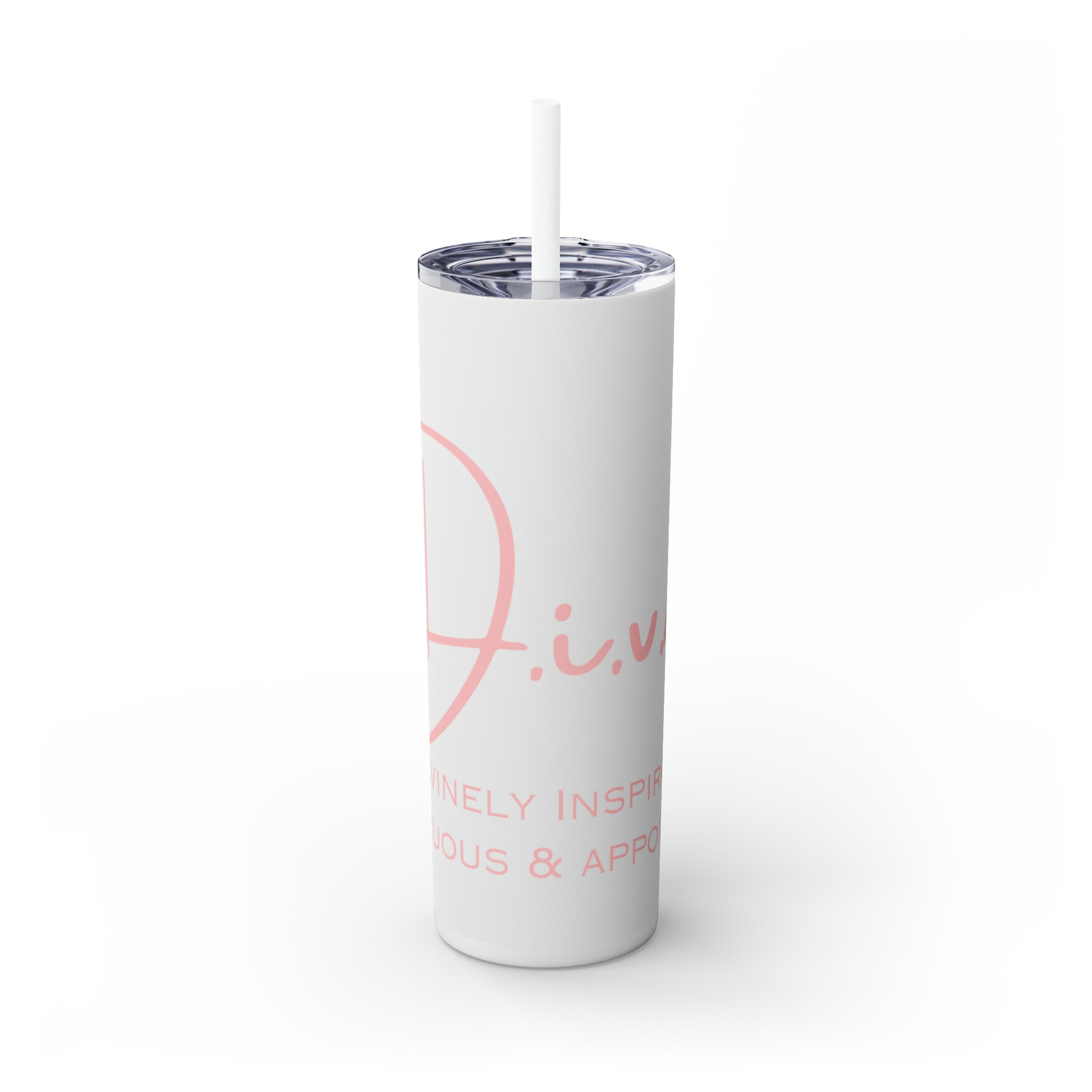 DIVA Skinny Tumbler with Straw, 20oz-VMA Specialties Boutique