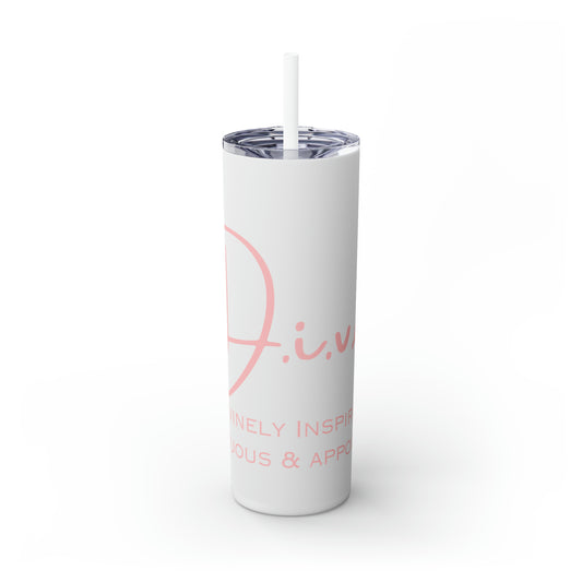 DIVA Skinny Tumbler with Straw, 20oz-VMA Specialties Boutique