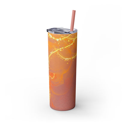 Fire  Skinny Tumbler with Straw, 20oz Model# 051701