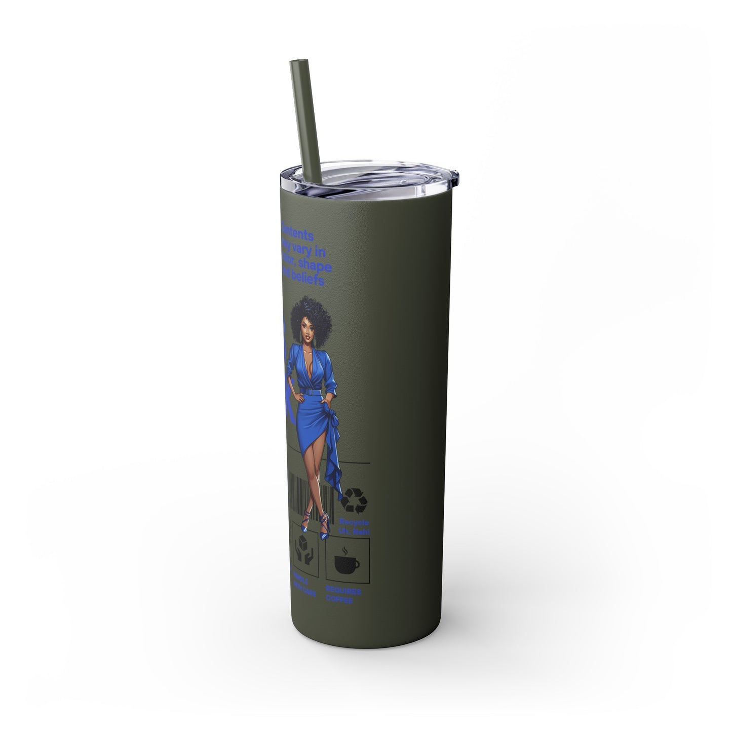 Boss Chick Skinny Tumbler with Straw, 20oz