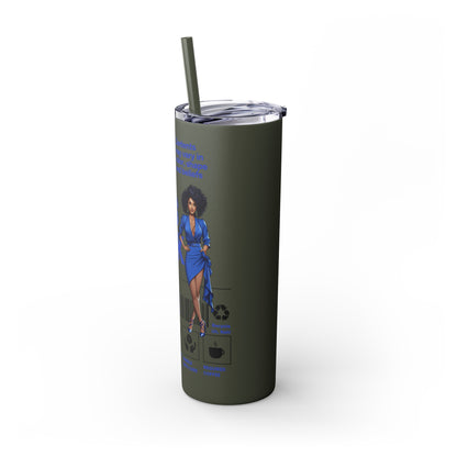 Boss Chick Skinny Tumbler with Straw, 20oz