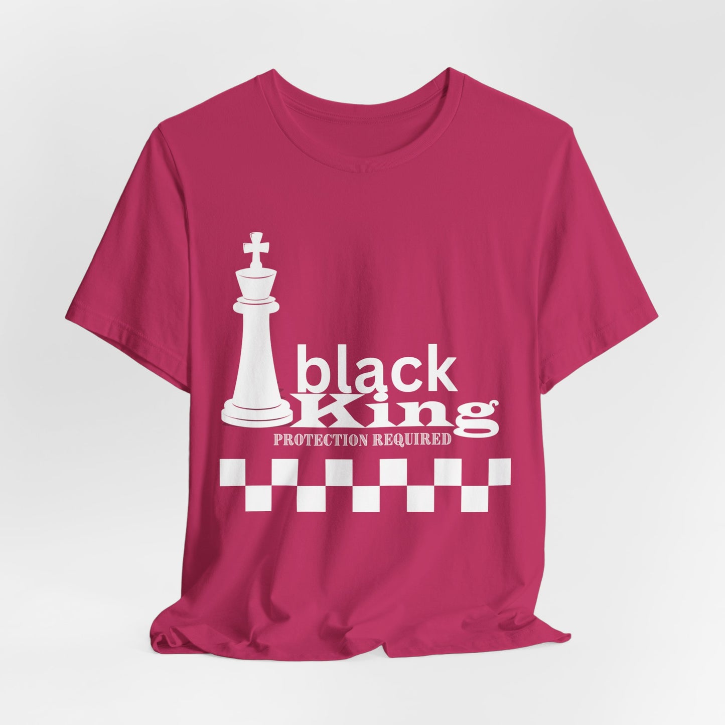 Black King Chess Tee - Unisex Jersey Short Sleeve
