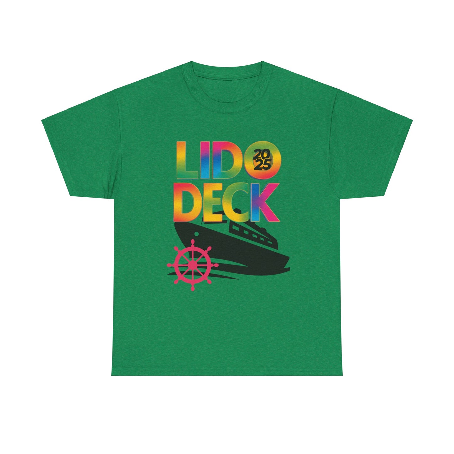 LIDO DECK Unisex Tee - Tropical Rainbow Cruise Theme 2025