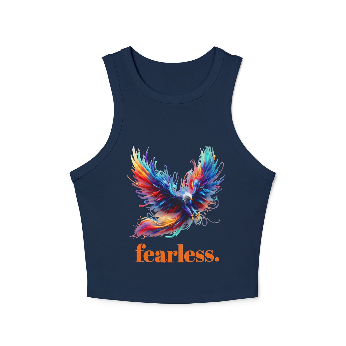 Racer Tank Top, 'fearless' Graphic Design, Edgy & Empowering Top, Casual Outings, Layering, Women's Tee, Graffiti Style