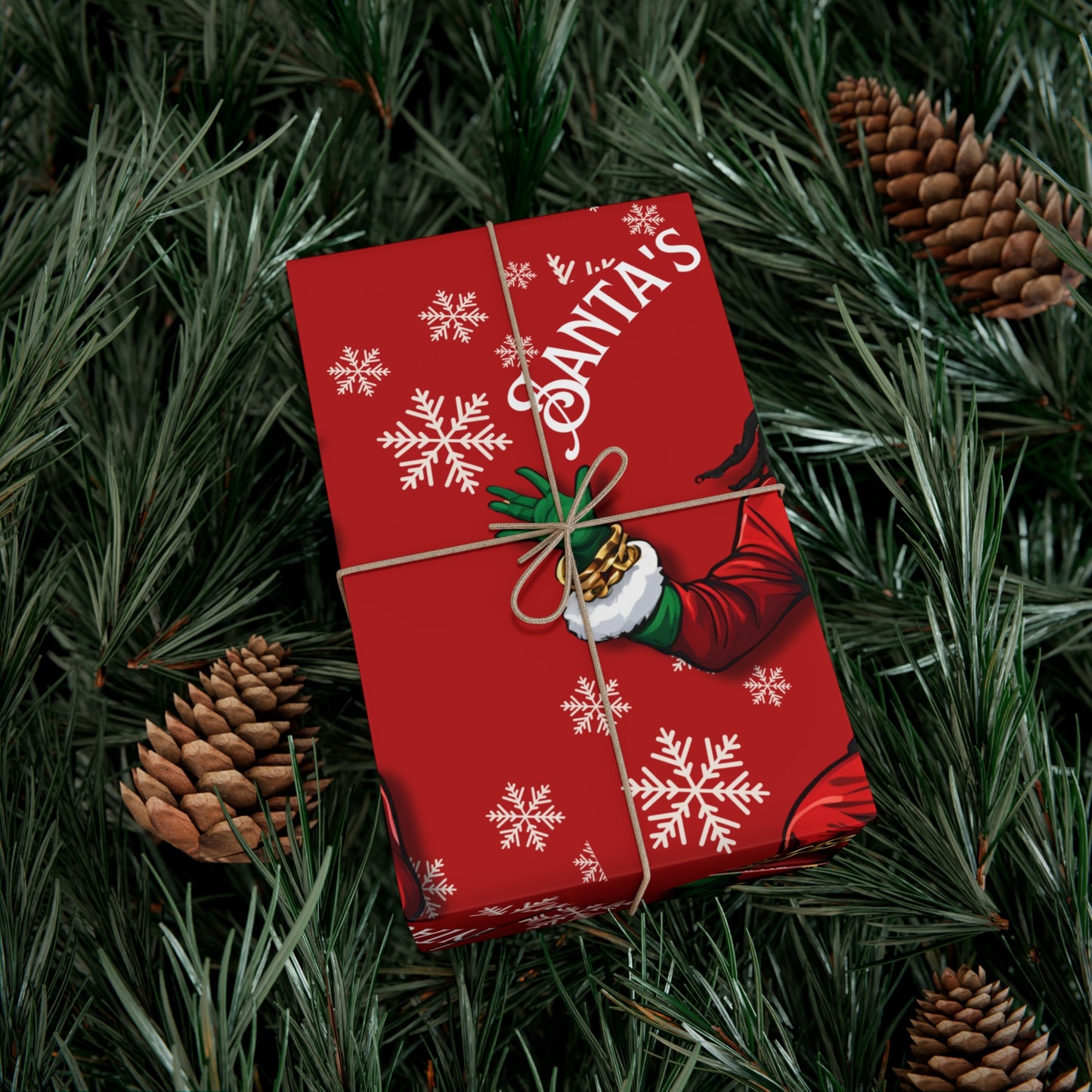 Gift Wrap-African American Inspired Santa Swag