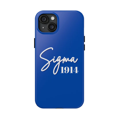 Phone Case -Sigma 1914 Fraternity White & Royal Blue