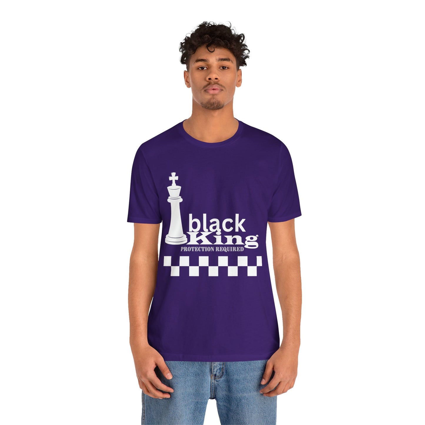 Black King Chess Tee - Unisex Jersey Short Sleeve