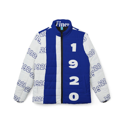 Royal Blue & White Puffer Jacket- 1920