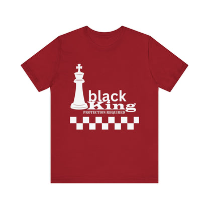 Black King Chess Tee - Unisex Jersey Short Sleeve
