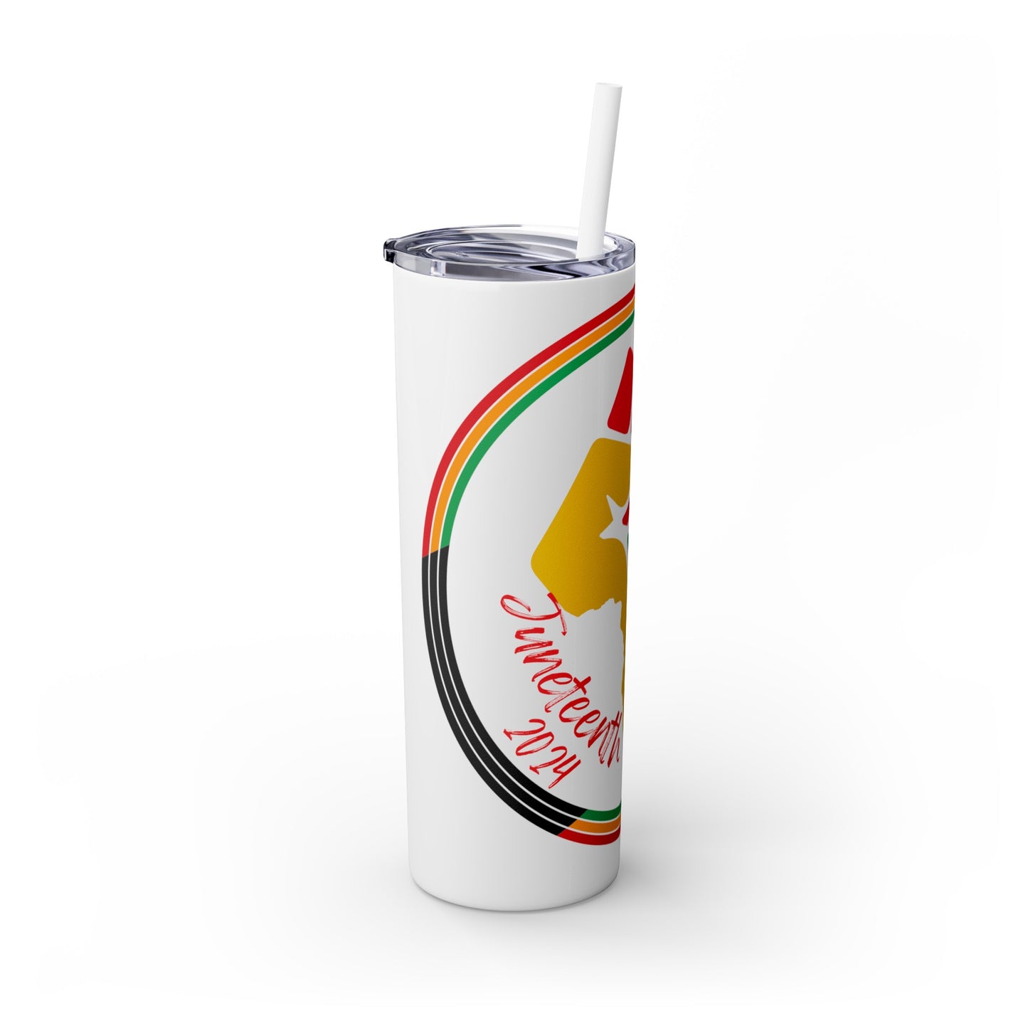 Juneteenth Skinny Tumbler with Straw, 20oz