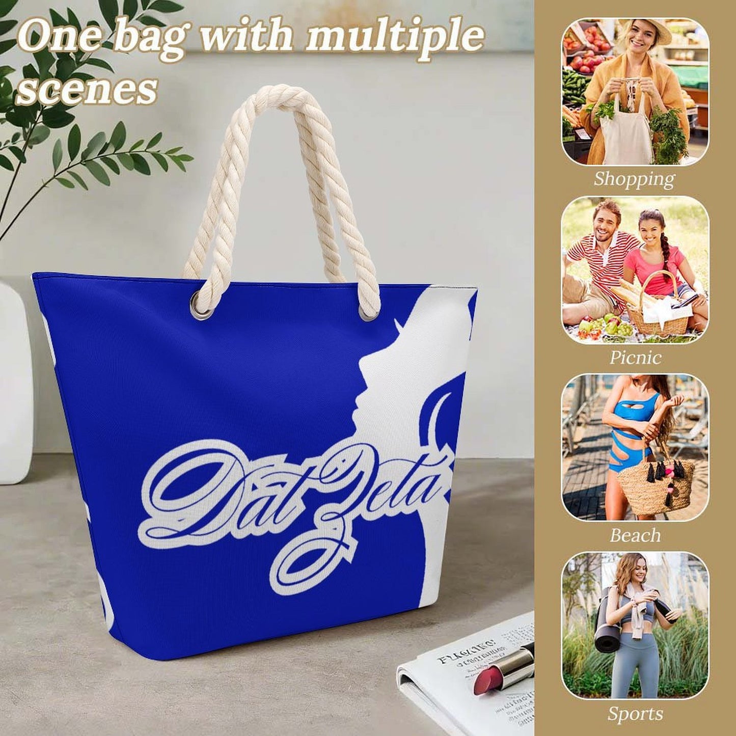 Dat Zeta Signature Beach Tote