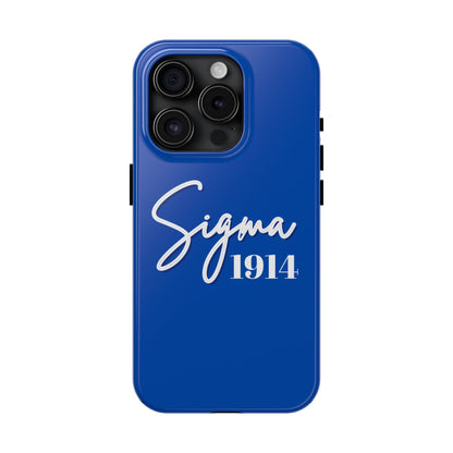 Phone Case -Sigma 1914 Fraternity White & Royal Blue