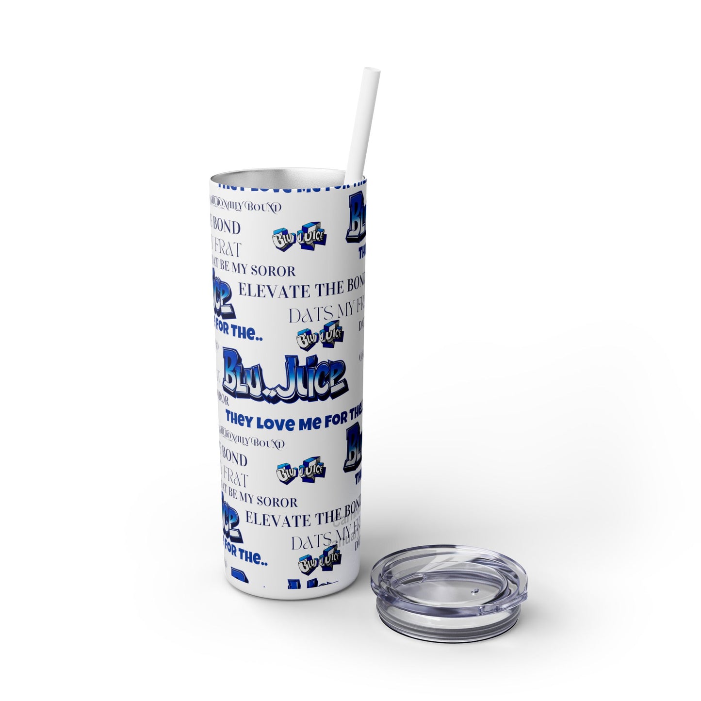 20oz Skinny Tumbler with Straw - Fraternity and Sorority Theme - BluJuice Design
