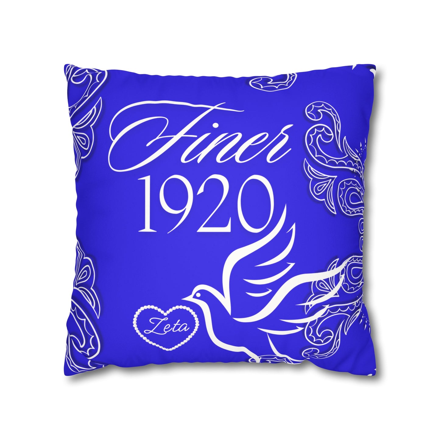 FinerWomanhood 1920 Faux Suede Square Pillowcase