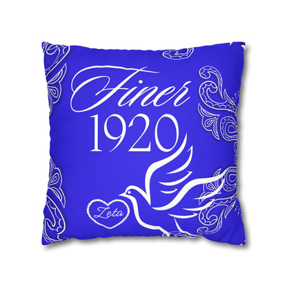 FinerWomanhood 1920 Faux Suede Square Pillowcase
