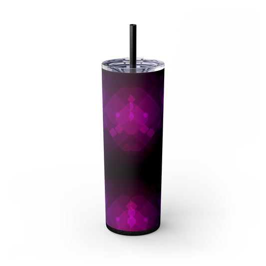 Purple Haze Skinny Tumbler with Straw, 20oz