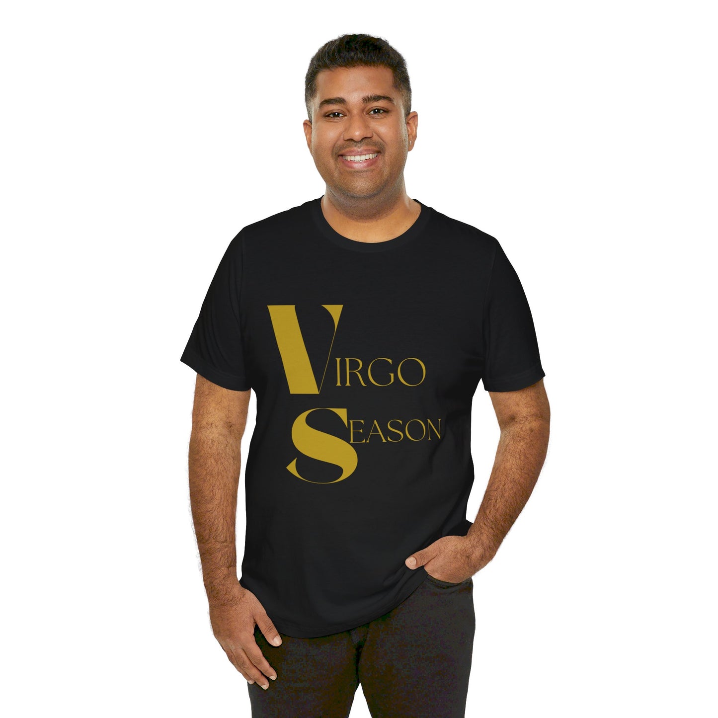 Virgo Black & Gold Tee - Unisex Jersey Short Sleeve