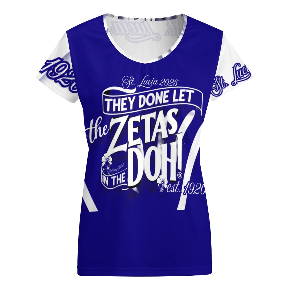 V-neck short sleeve T-shirt