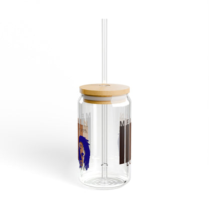 Melanin Poppin Loc'd In Sipper Glass, 16oz