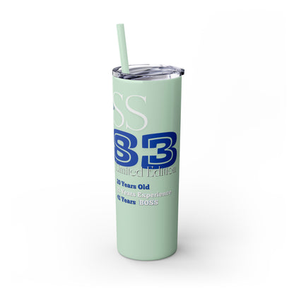Customizable 1983 Born Skinny Tumbler with Straw, 20oz