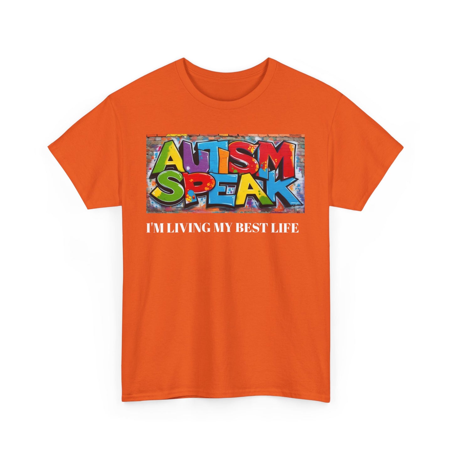Graffiti Style Tee Shirt with 'AUTISM SPEAK' Design