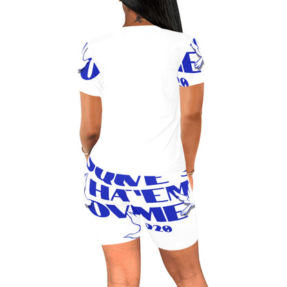 Dove Squad - White Women's Short Yoga Set