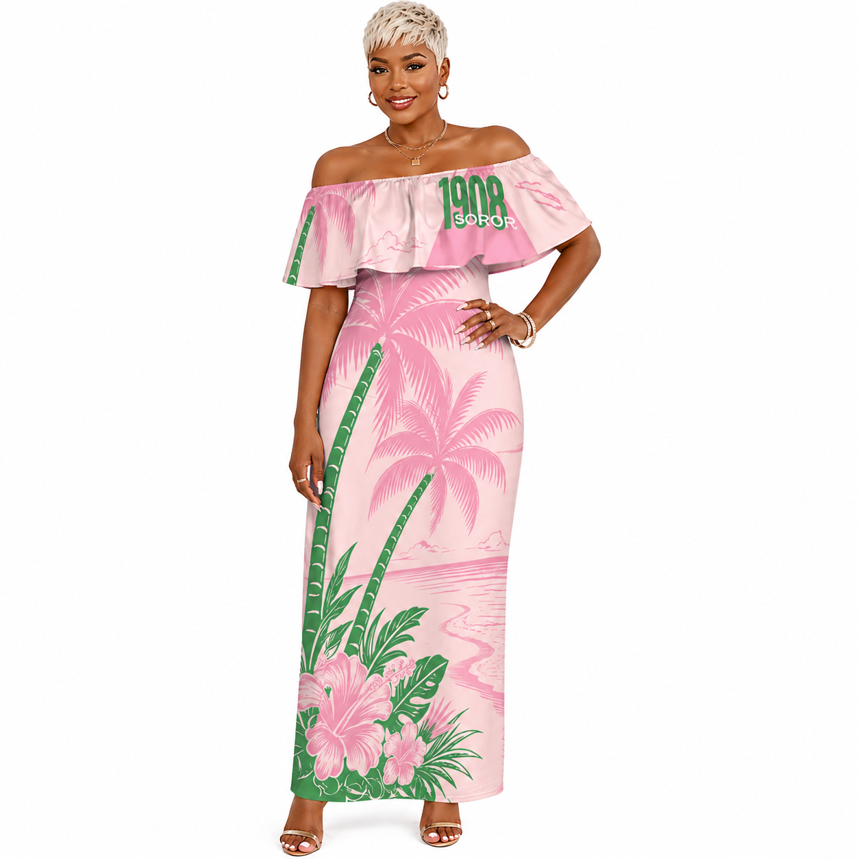 Pretty Girl Collection — IVY Elegance Off-Shoulder Ruffle Maxi Dress