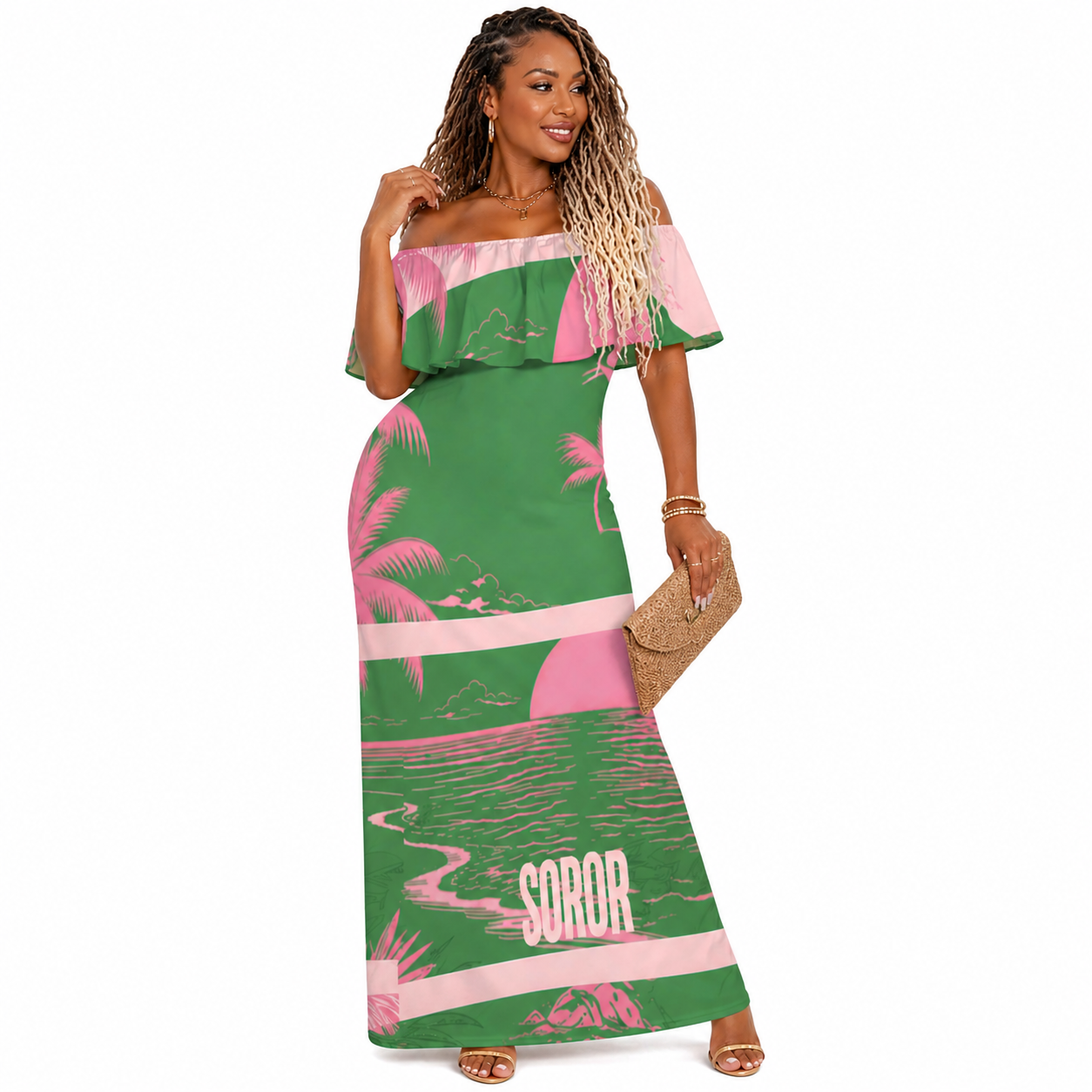 Pretty Girl Collection — IVY Elegance Off-Shoulder Ruffle Maxi Dress