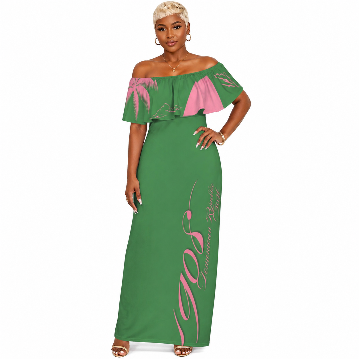 Pretty Girl Collection — IVY Elegance Off-Shoulder Ruffle Maxi Dress