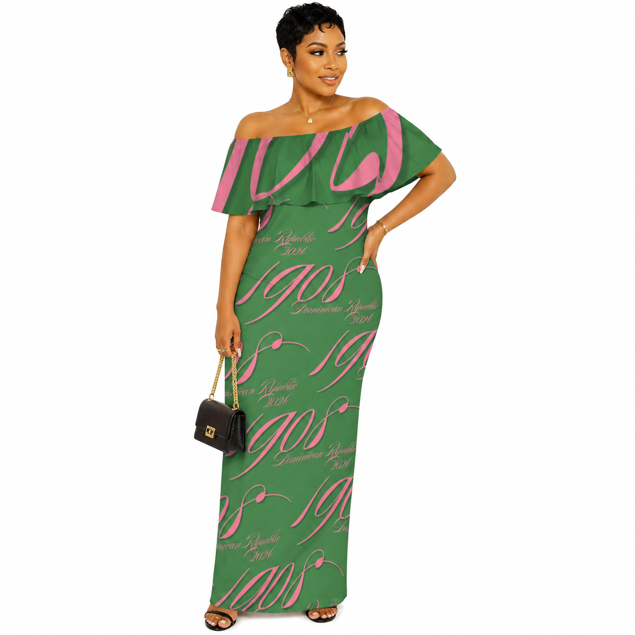 Pretty Girl Collection — IVY Elegance Off-Shoulder Ruffle Maxi Dress