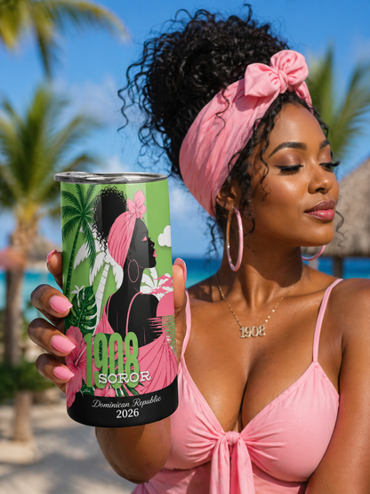Official Travel Tumbler – Dominican Republic 2026 | 1908 Pretty Girl Edition