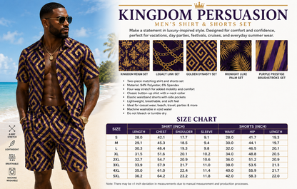Kingdom Persuasion Collection – Men’s Shirt & Shorts Set