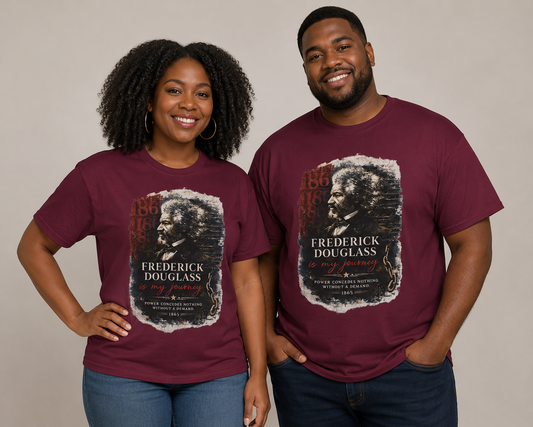 Frederick Douglass "Is My Journey" Unisex Heavy Cotton Tee