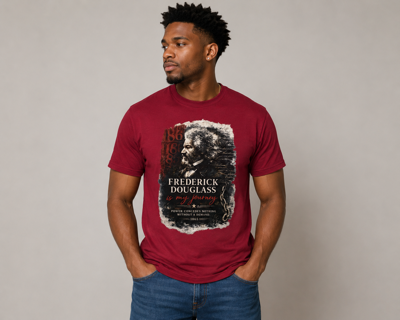 Frederick Douglass "Is My Journey" Unisex Heavy Cotton Tee