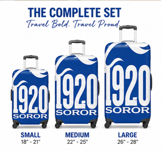 1920 Wave Soror Luggage Cover