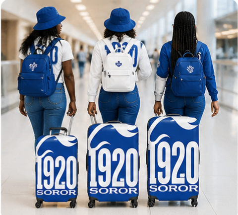 1920 Wave Soror Luggage Cover