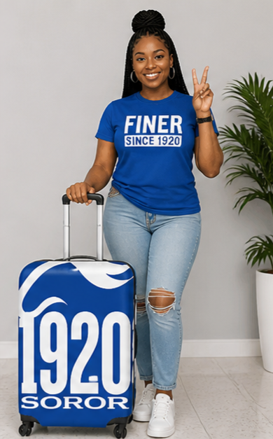 1920 Wave Soror Luggage Cover