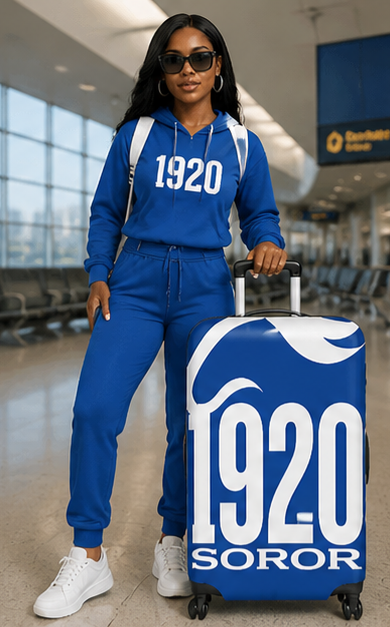 1920 Wave Soror Luggage Cover