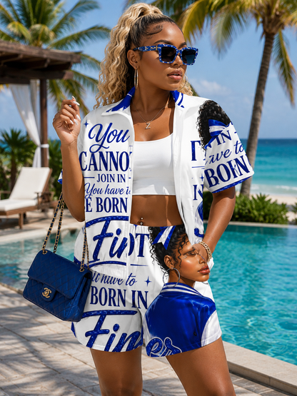 Women’s Royal Blue Windbreaker Short Sets Collection