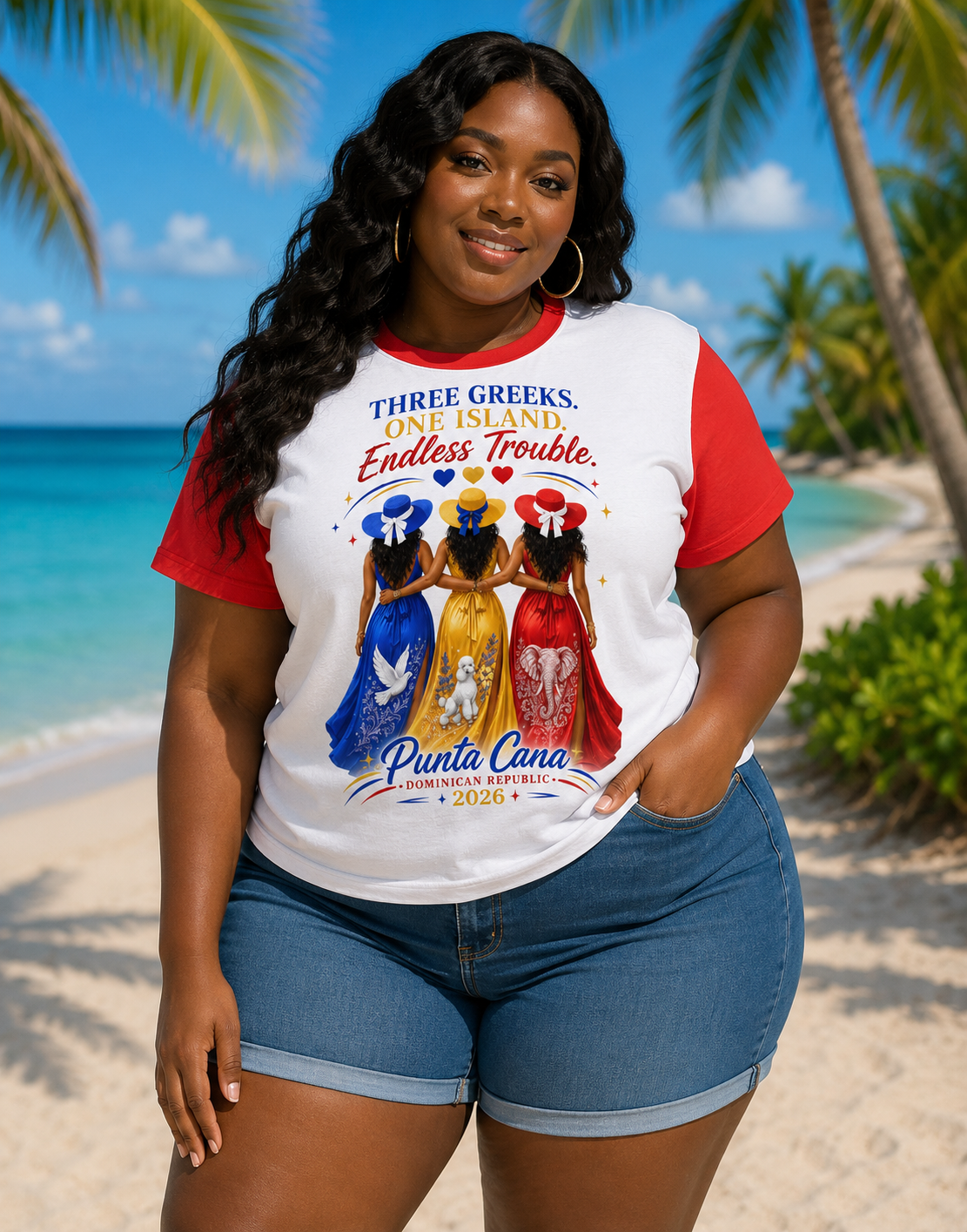 “Three Greeks. One Island. Endless Trouble.” Punta Cana 2026 Tee