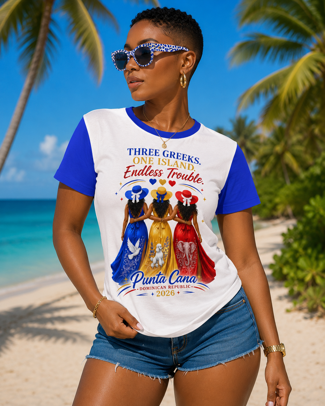 “Three Greeks. One Island. Endless Trouble.” Punta Cana 2026 Tee